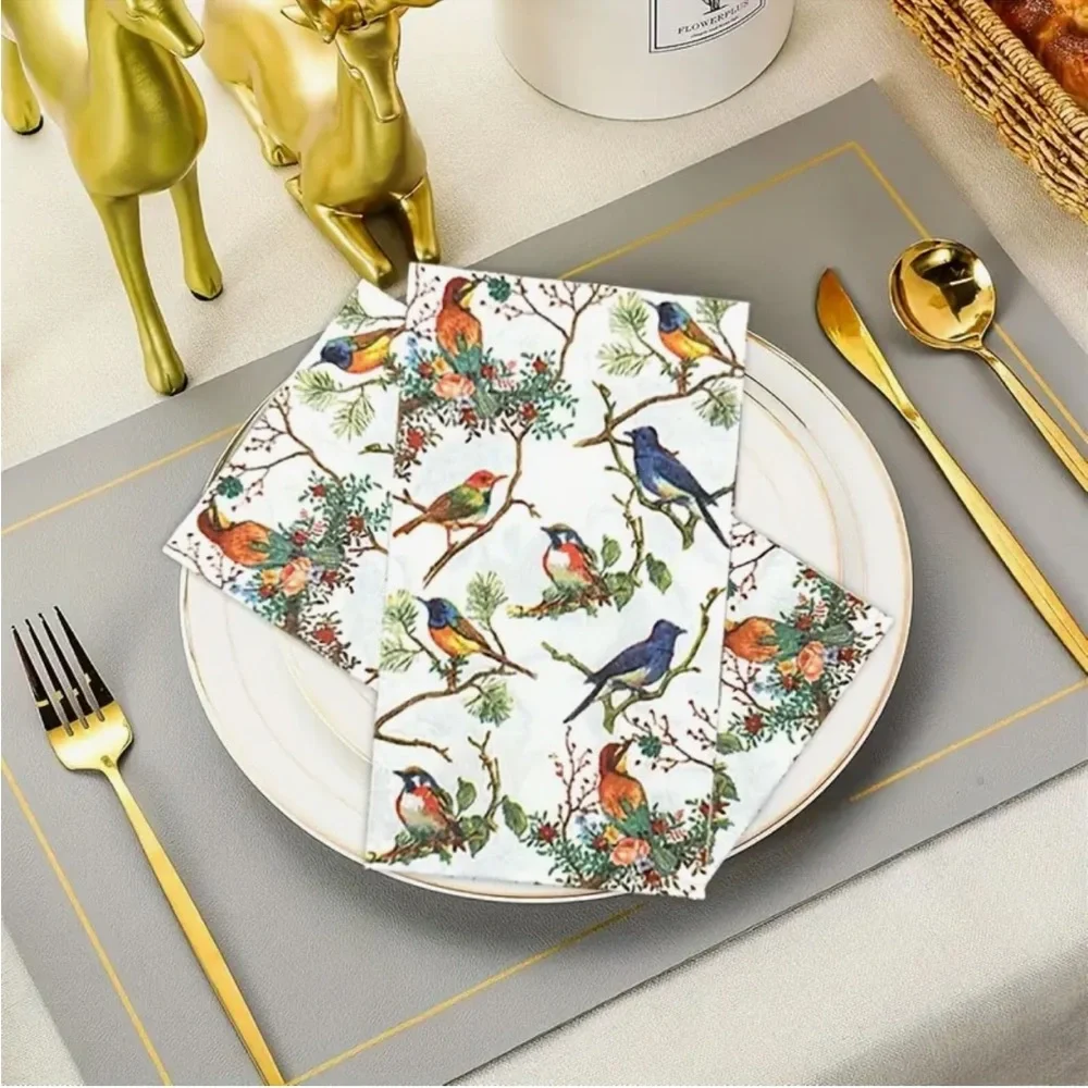 Bird Themed Guest Towels Hostess Napkins - Multicolor, 20ct